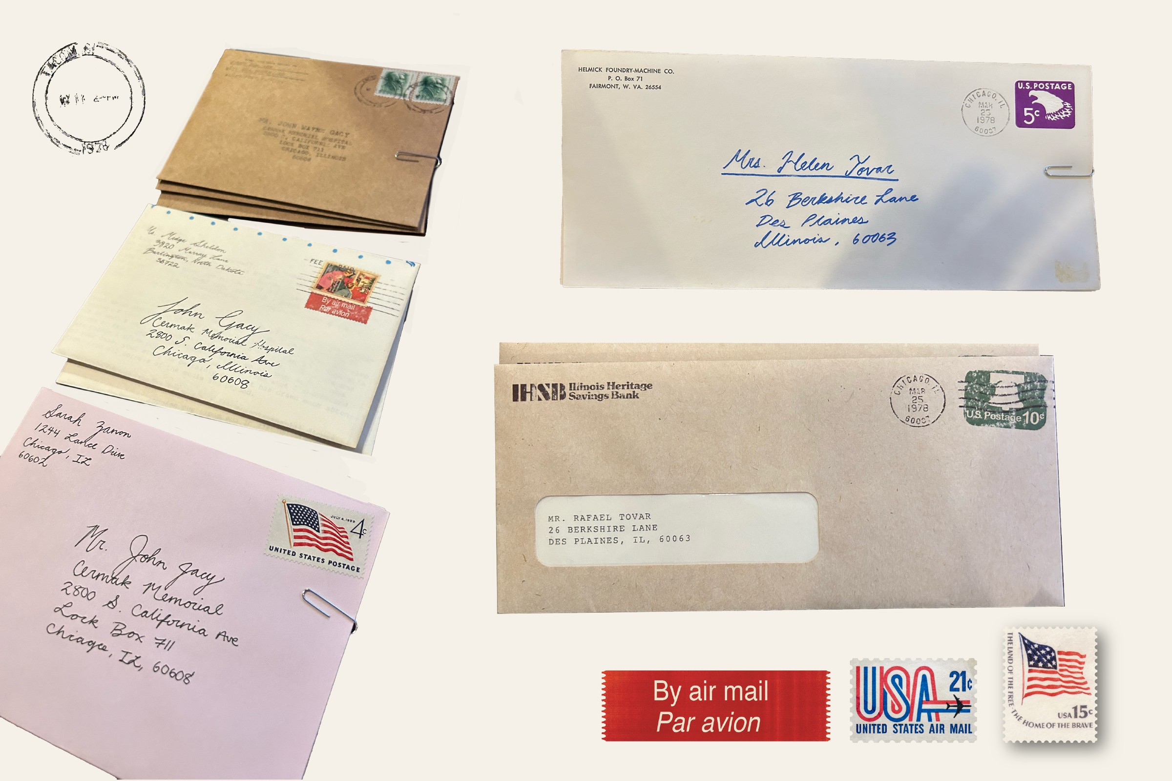 Hand-addressed envelopes, featured props across multiple episodes