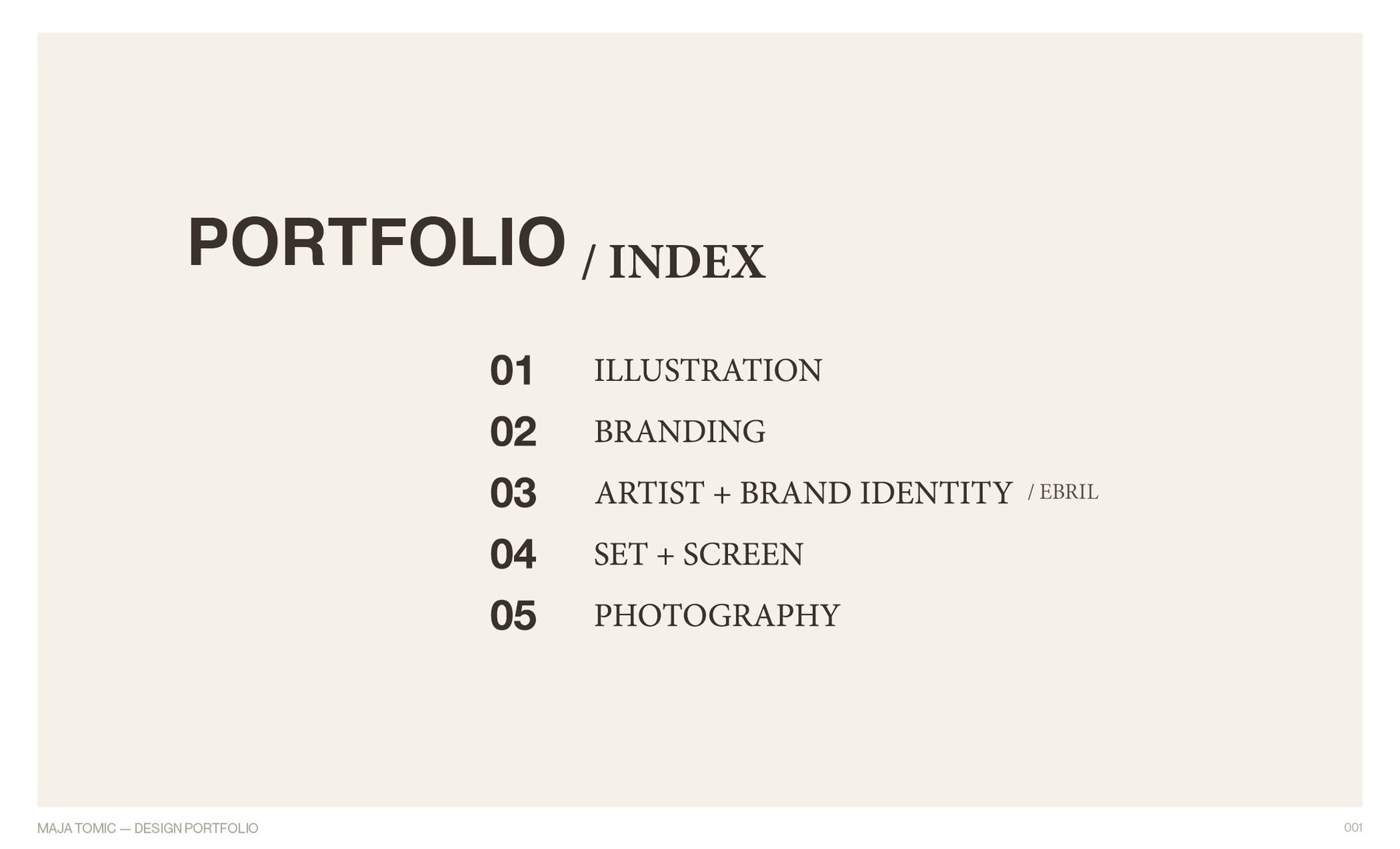 Portfolio page 1