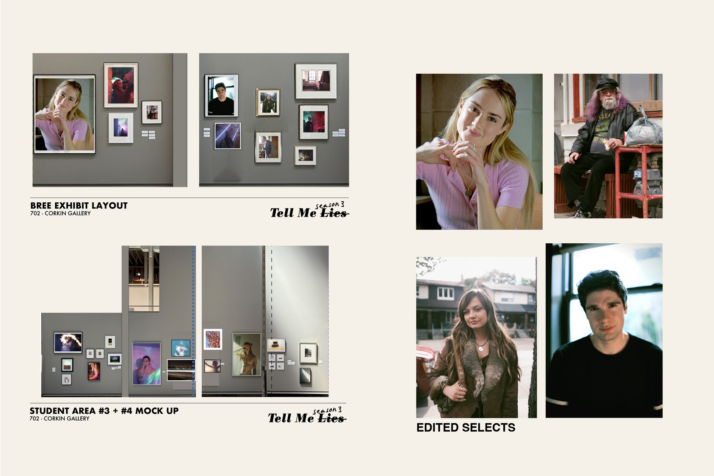 Layout and photo editing for Bree's gallery exhibition, episode 7